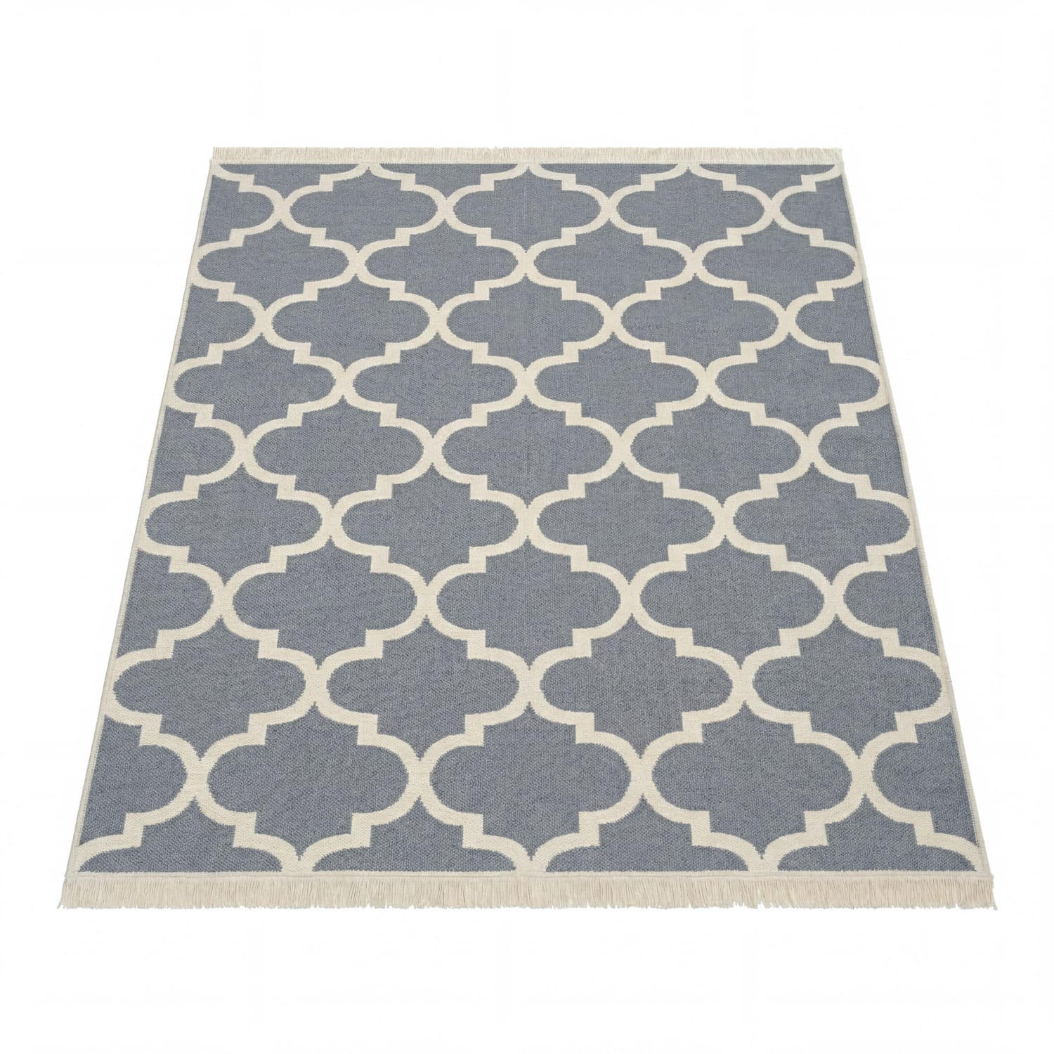 KURZFLORTEPPICH 140/200 cm Skandi Kilim 147 - Grau, Naturmaterialien (140/200cm) - Paco Home