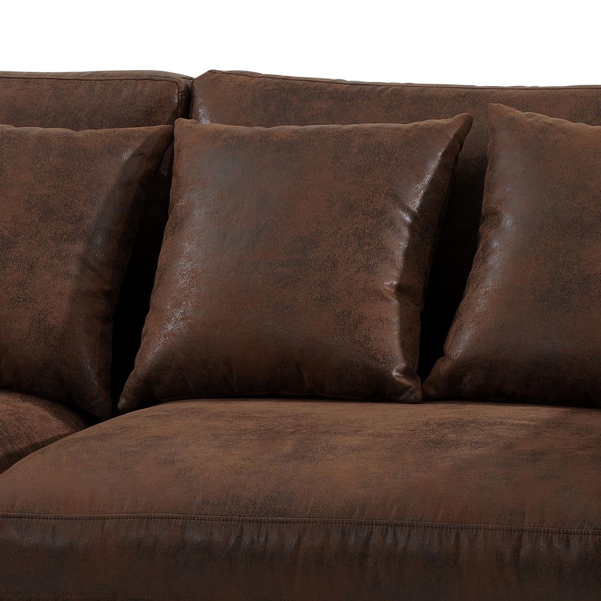 3-SITZER SOFA - Braun, Textil (243/92/103cm) - home24