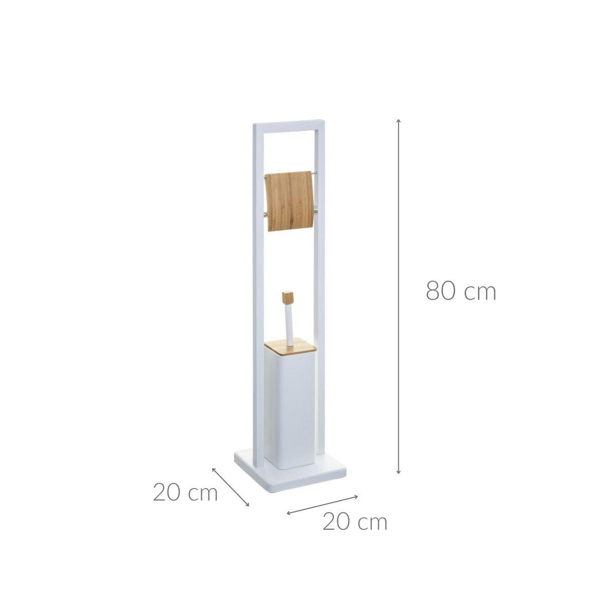 WC-BÜRSTE und Toilettenbürste 20/20/80 cm - Weiß, Metall (20/80/20cm) - 5five Simply Smart