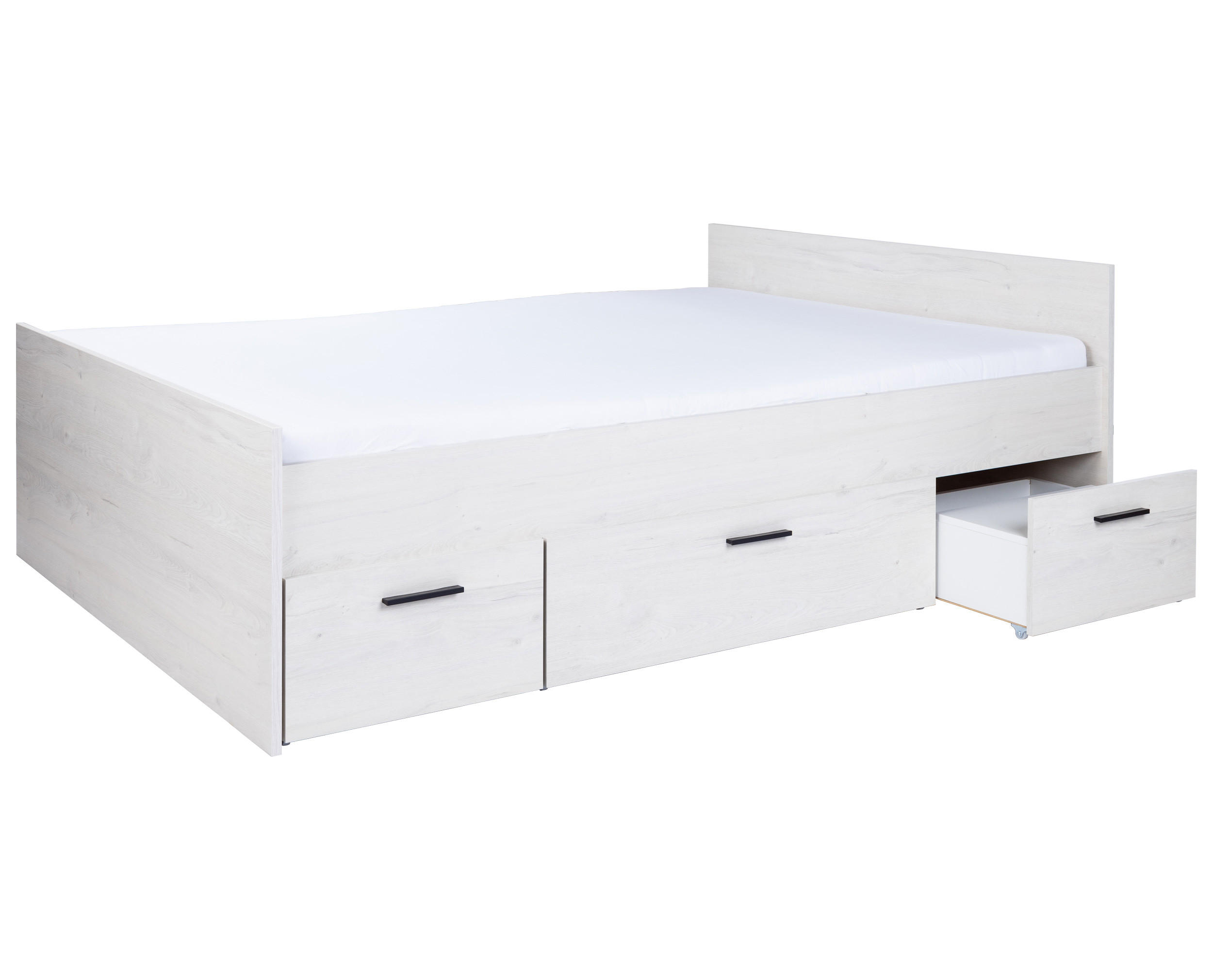 JUGENDBETT Mathea - Eichefarben, Holzwerkstoff/Metall (140/200cm) - arthur berndt