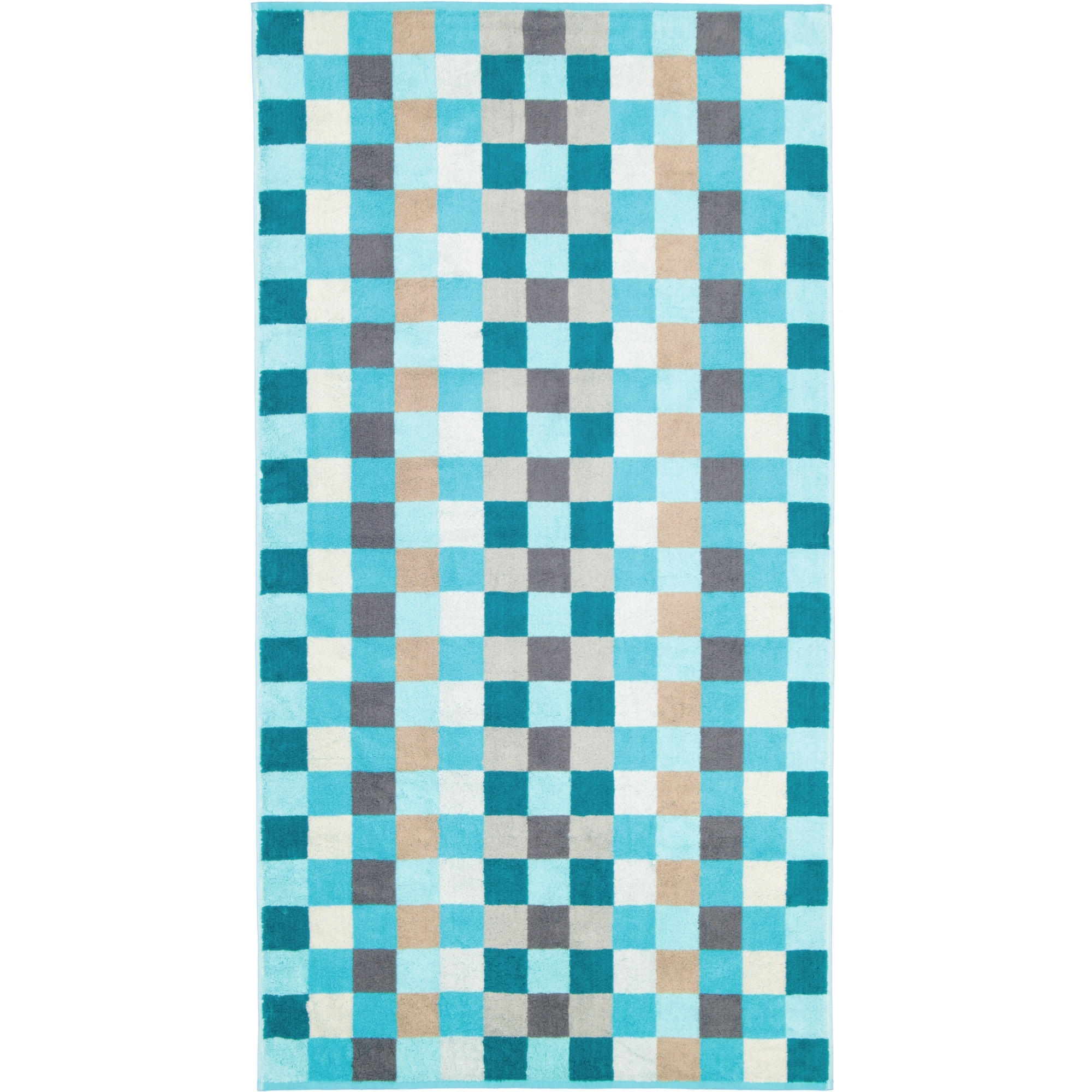 HANDTÜCHER UNIQUE KARO 942 TÜRKIS - 44 - Blau, Textil (70/140cm) - Cawö