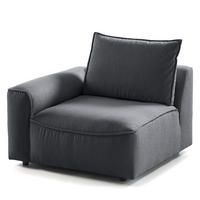 MODULSESSEL - Grau, Holz/Textil (104/82/99cm) - home24