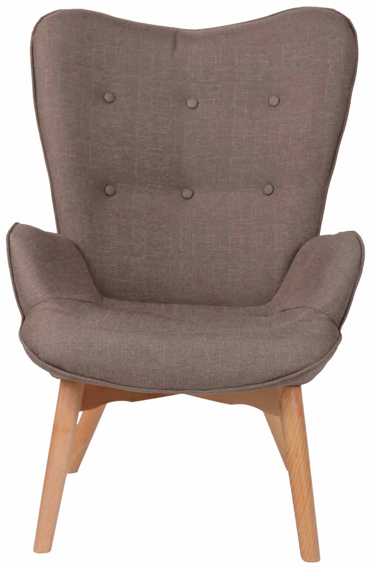 SESSEL Stoff taupe - Taupe, Holz/Textil (71/100/77cm) - CLP