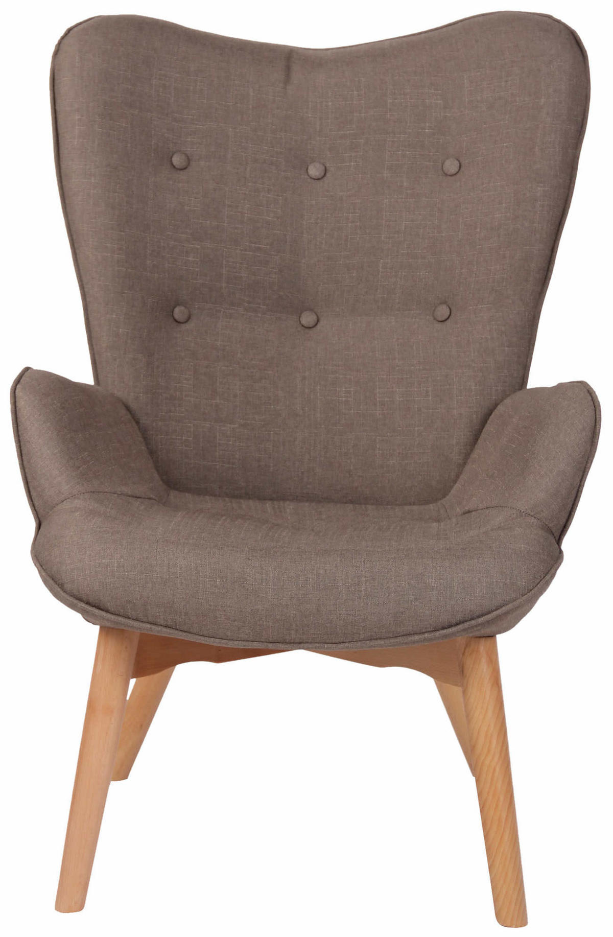 SESSEL Stoff taupe - Taupe, Holz/Textil (71/100/77cm) - CLP