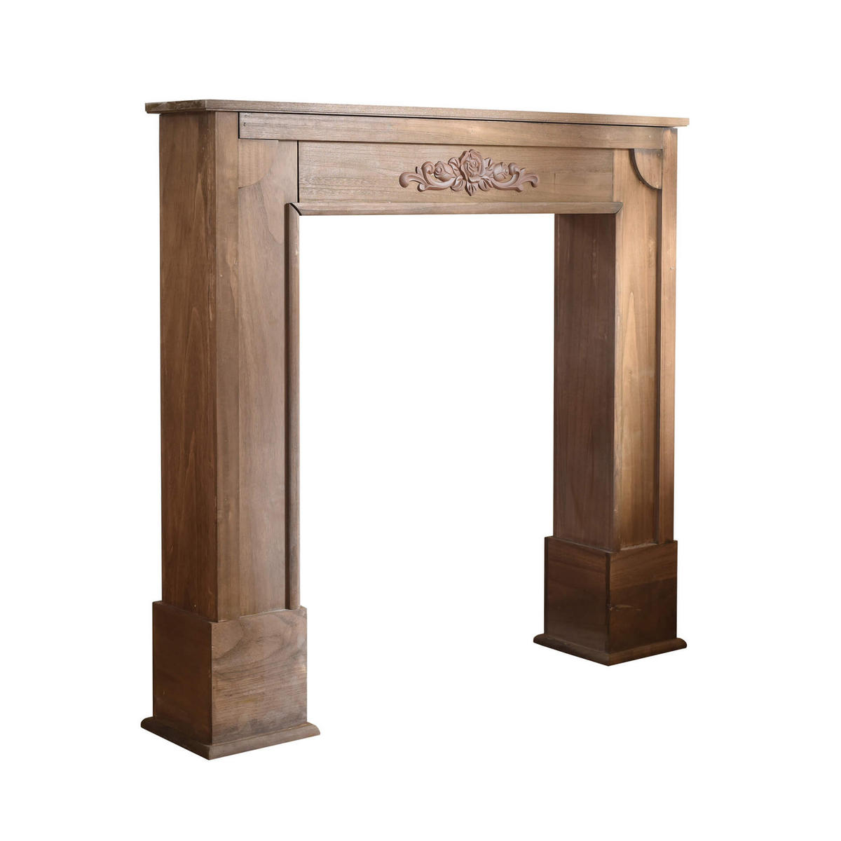 KAMINUMRANDUNG Braun 21/105/100 cm - Braun, Holz (21/100/105cm) - Mobili Rebecca