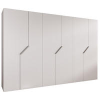 DREHTÜRENSCHRANK 202/300/52 6-türig - Beige/Weiß, Holz/Metall (300/202/52cm) - Abiks Möbel