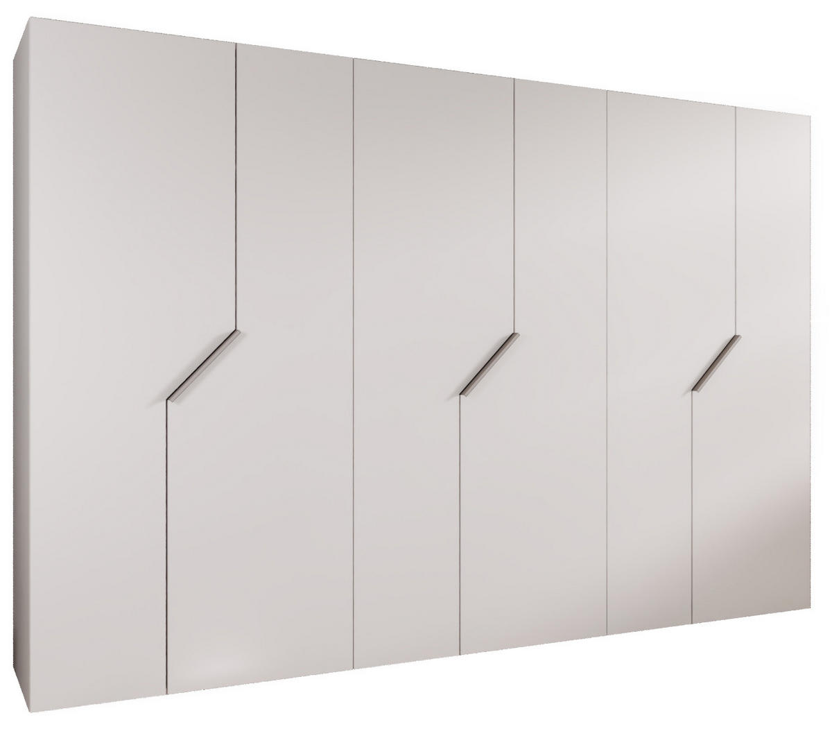 DREHTÜRENSCHRANK 202/300/52 6-türig - Beige/Weiß, Holz/Metall (300/202/52cm) - Abiks Möbel