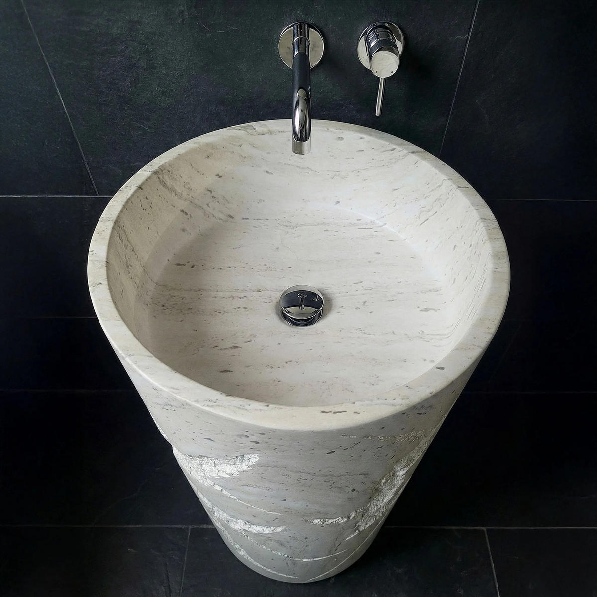 STANDWASCHBECKEN Rea Revello - Beige, Keramik (46/85.5/46cm) - REA