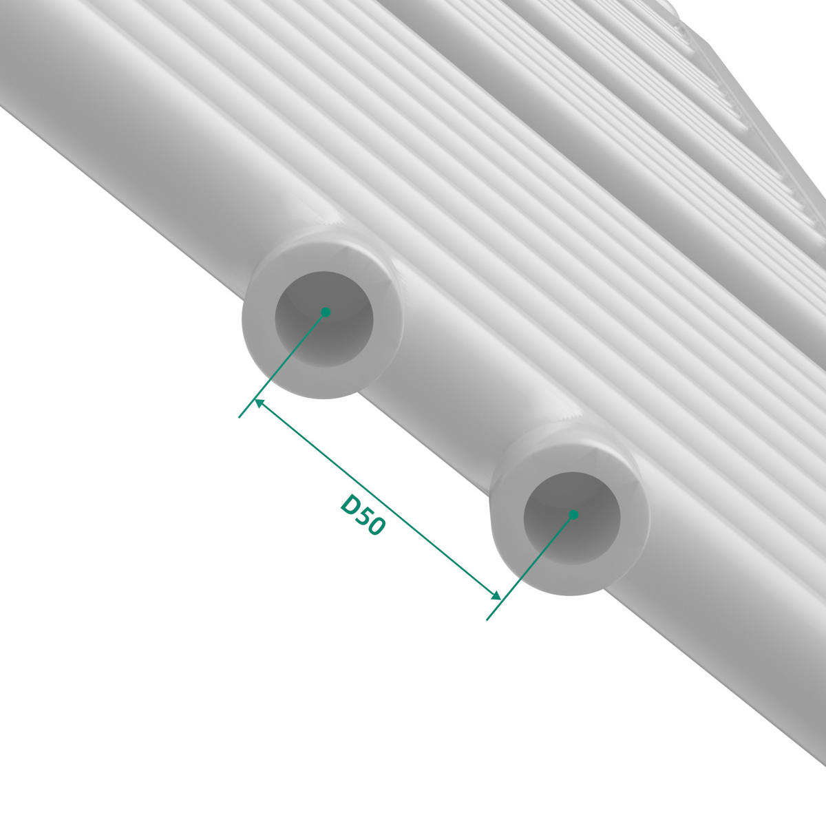 HANDTUCHHEIZKÖRPER Voss I. - Weiß, Metall (50/160/3cm) - [neu.haus]