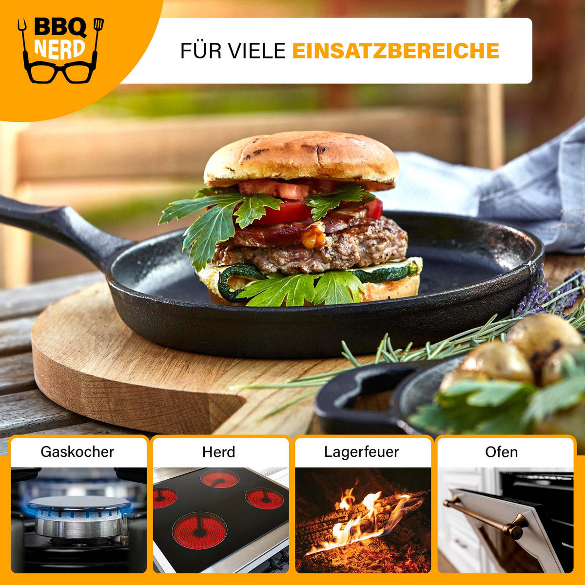 CRÈPESPFANNE GUSSEISEN Ø19cm - Schwarz, Metall (20/4/31cm) - BBQ Nerd