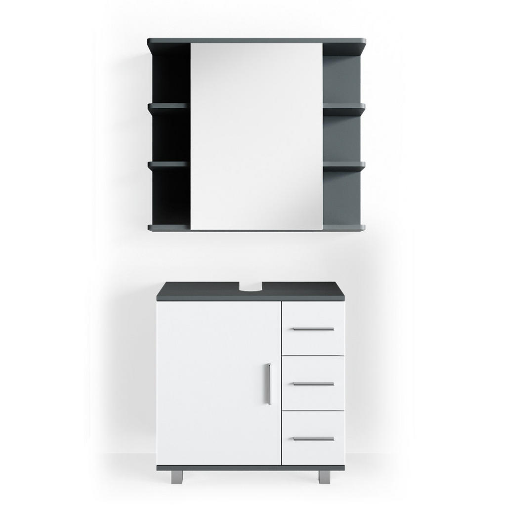 SET MOBILIER BAIE Ilias, antracit, 2 piese
