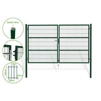 ZAUNTOR Razo Grün 3m H.180cm + TÜRCHEN 1m H.180cm - Grün, Metall (306/183cm) - Casanoov
