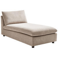 ČALOUNĚNÉ LEHÁTKO CHAISE LONGUE Látka Taupe Vizille - béžová/šedohnědá, textil (80/60/160cm) - Beliani