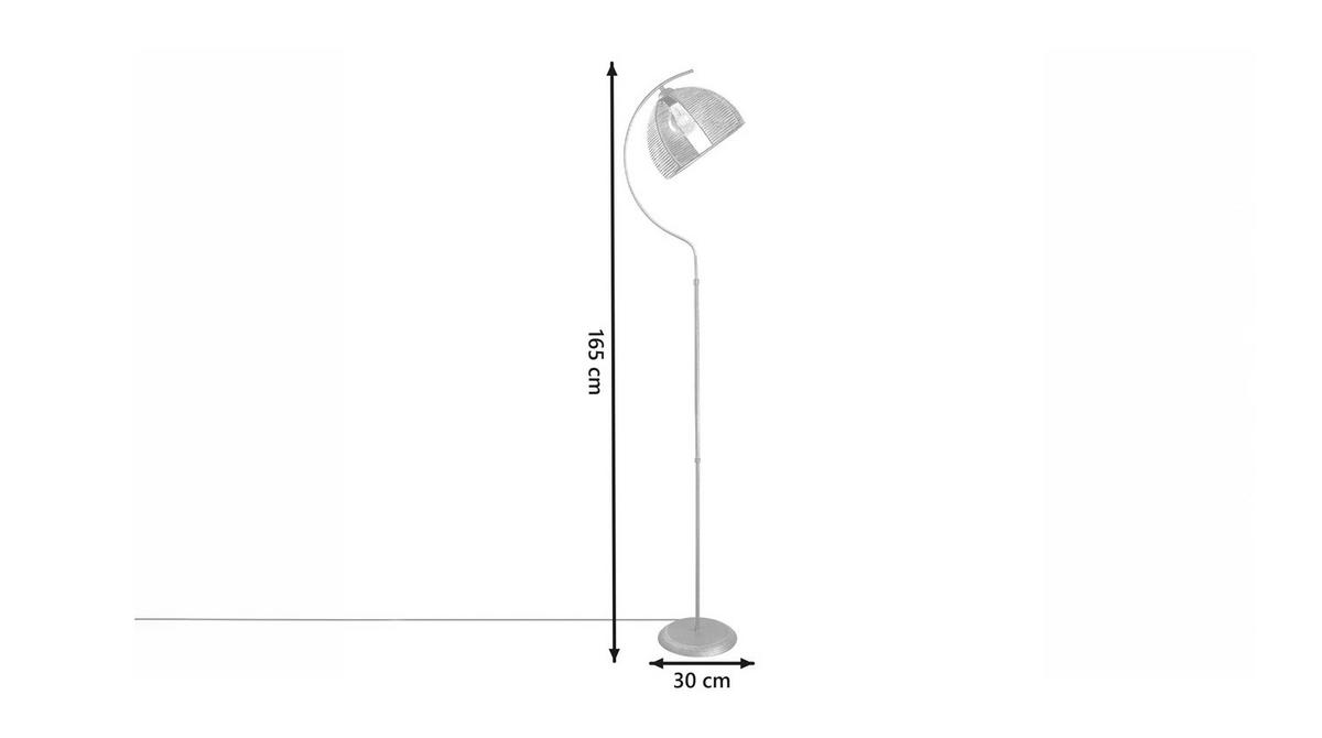 STEHLAMPE WENORA Bronze Holz - Bronzefarben, Holz (30/30/165cm) - KAWOLA