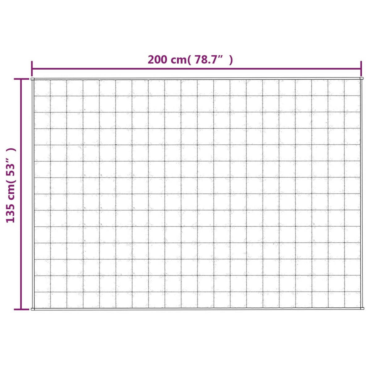 GEWICHTSDECKE Blau 135/200 Cm 6 Kg Stoff - Blau, Textil (135/200cm) - vidaXL