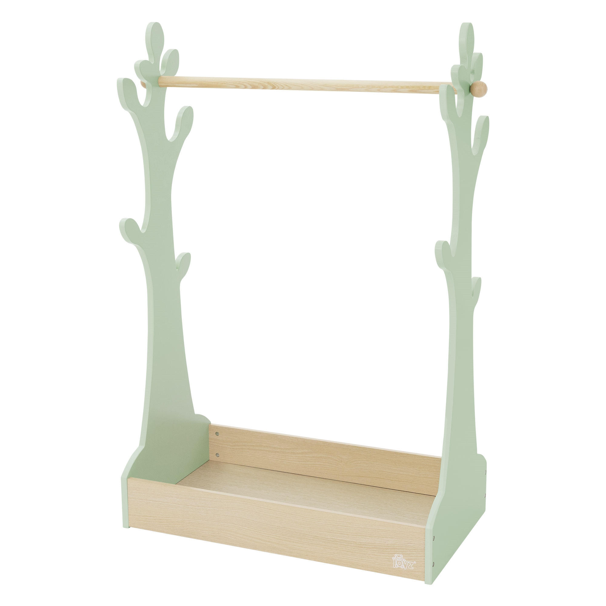 KLEIDERSTÄNDER Grün/Natur - Naturfarben, Holz (71/110/39.5cm) - Joyz