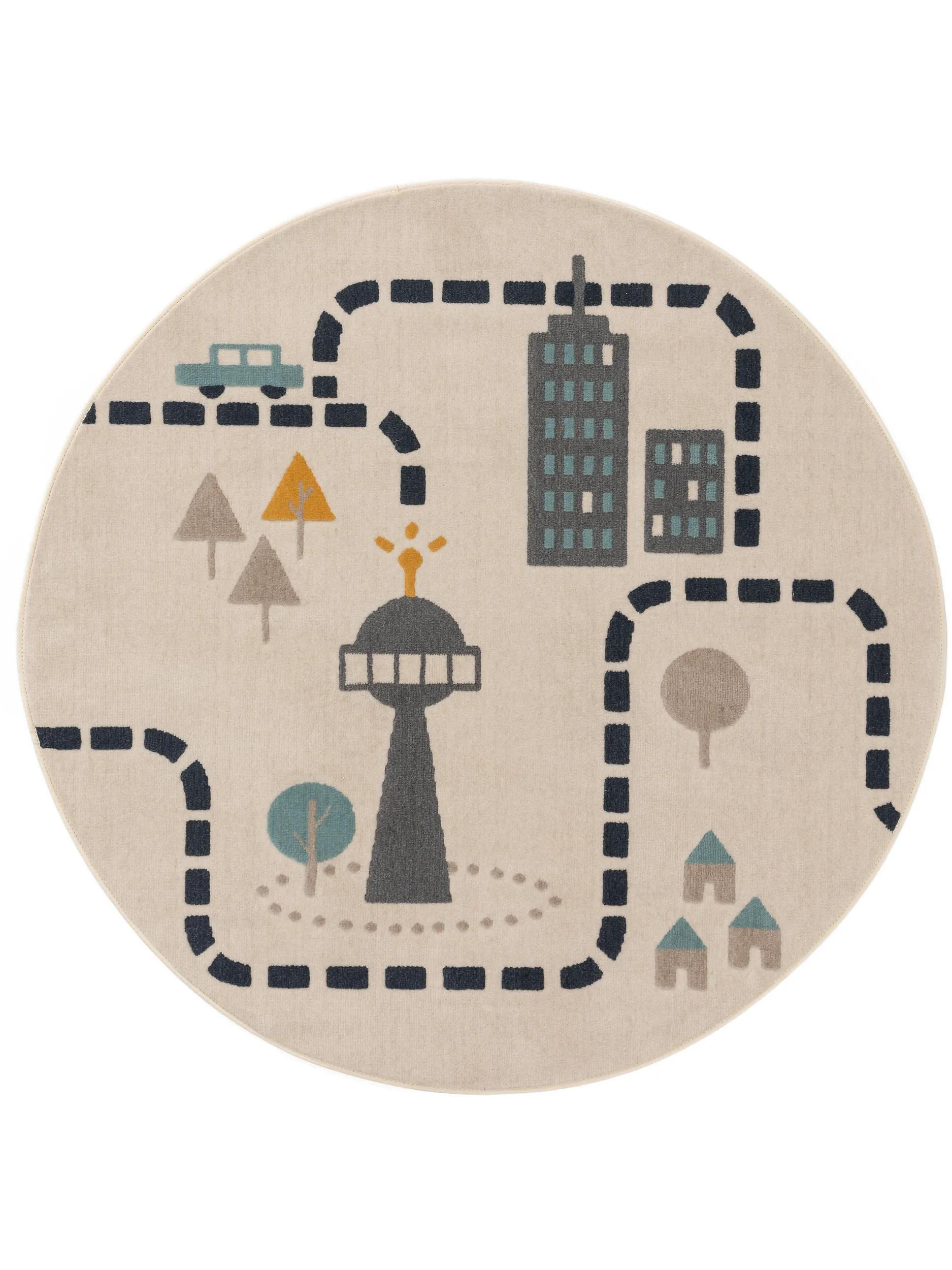 KINDERTEPPICH Juno Beige ø 120 cm rund - Beige, Textil (120/120cm) - Lytte
