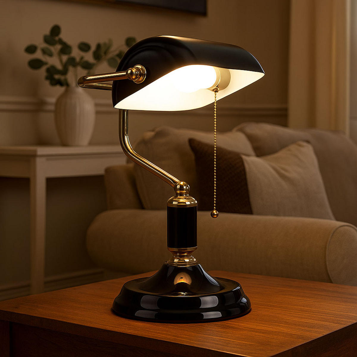 RGB LED TISCHLEUCHTE Antique Anthrazit Gold - Anthrazit, Metall (26.5/18/34cm) - Globo Lighting