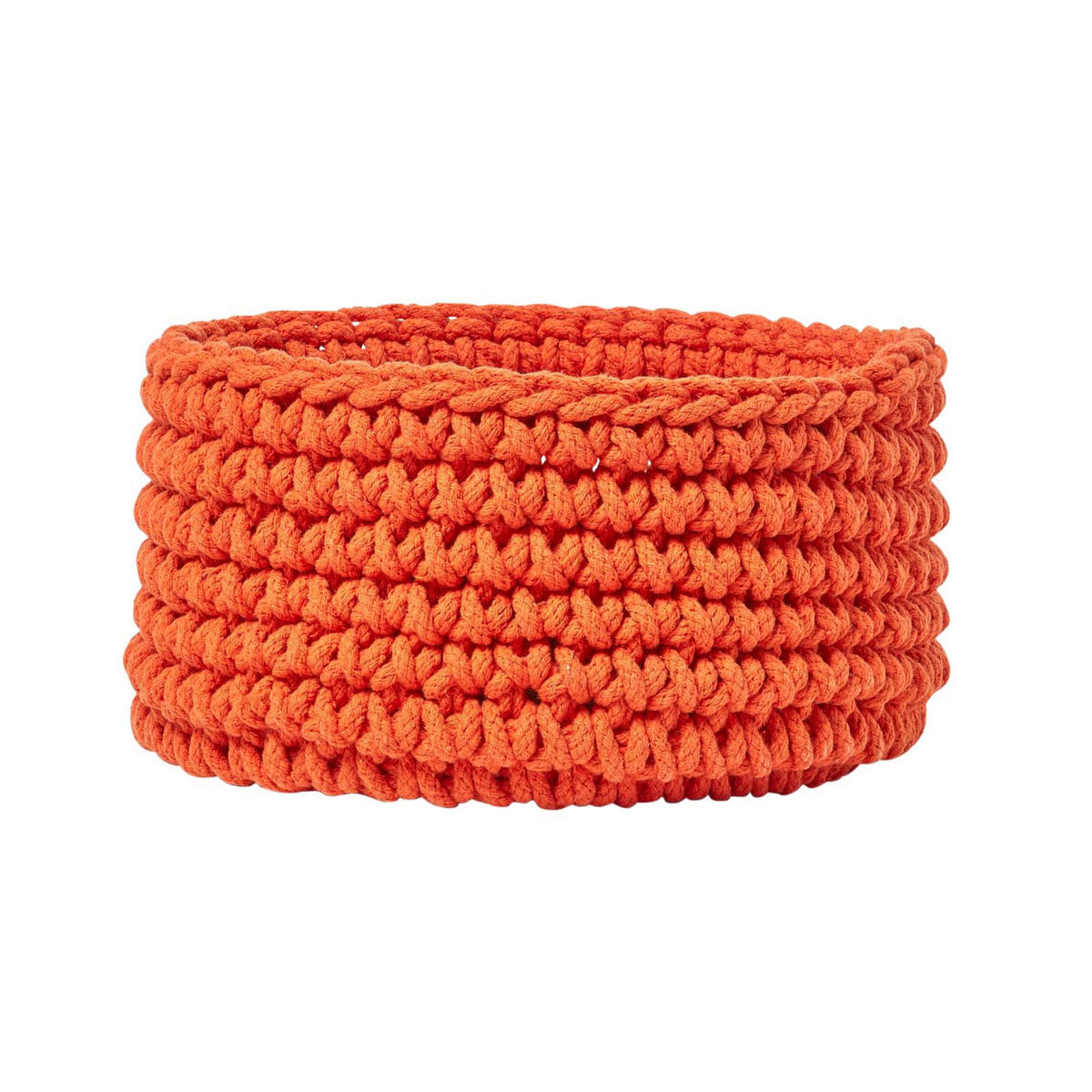 AUFBEWAHRUNGSKORB Baumwolle 37/21 cm - Orange, Textil (37/37/21cm) - Homescapes