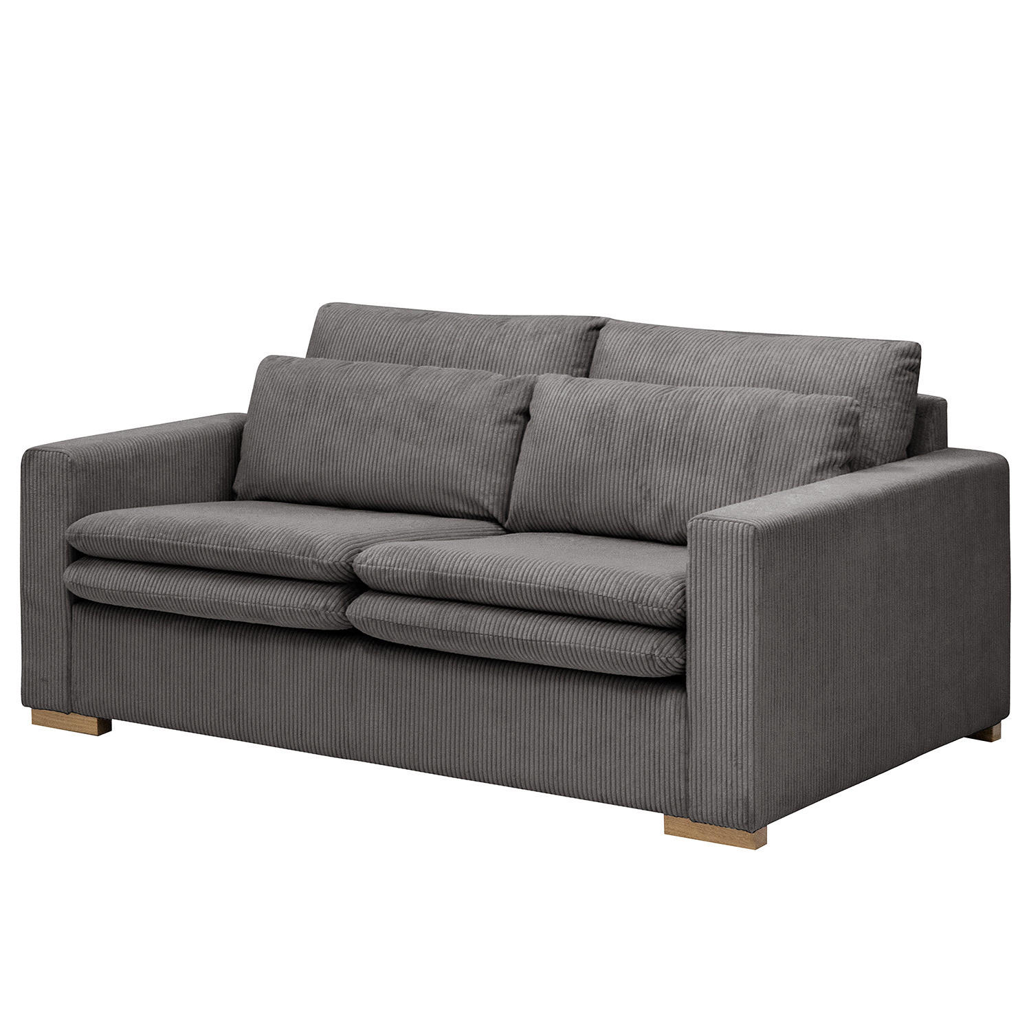 2,5-SITZER SOFA - Grau, Textil (180/82/104cm) - home24