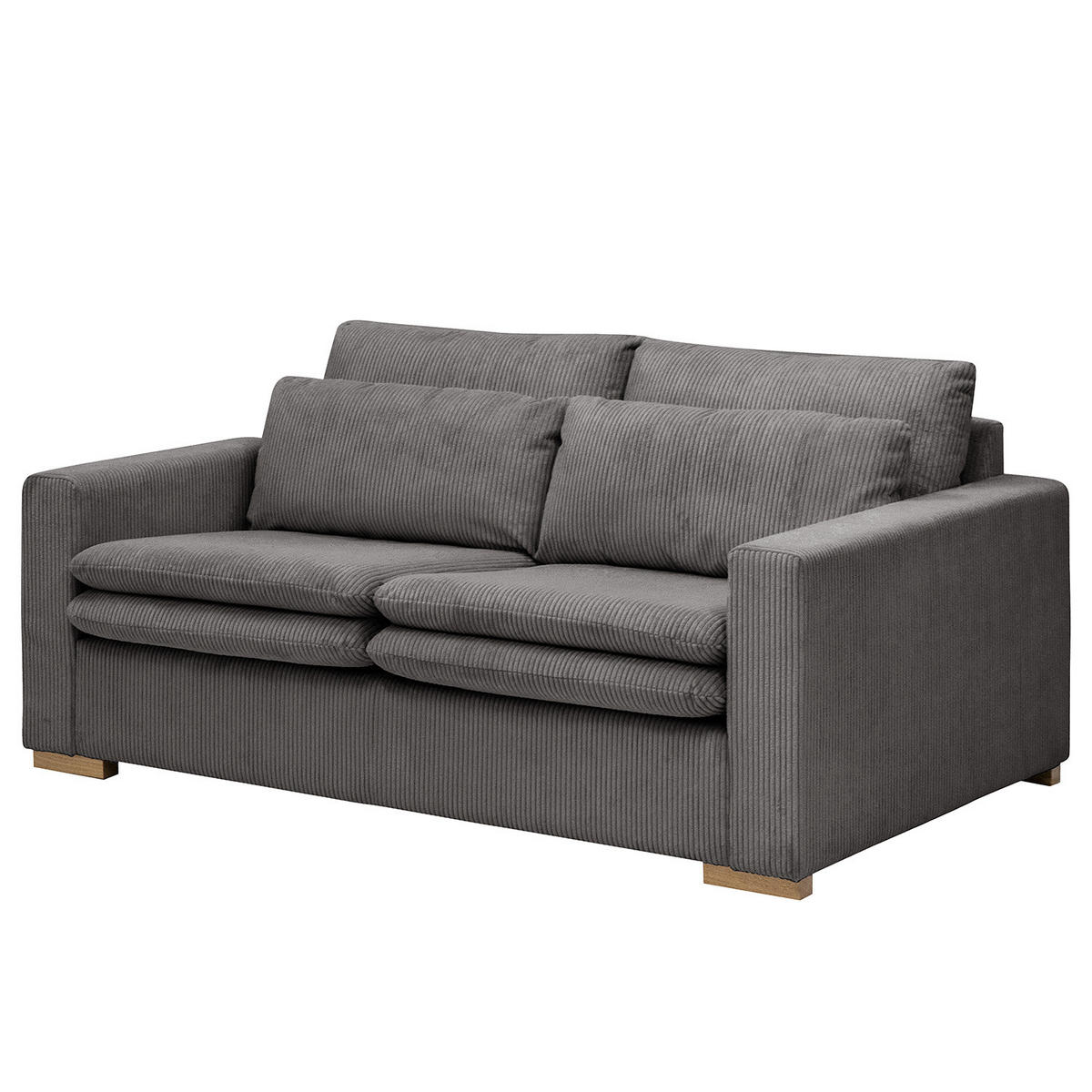 2,5-SITZER SOFA - Grau, Textil (180/82/104cm) - home24