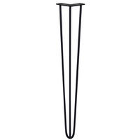 TISCHBEINESET 4 x Hairpin Legs 71cm -Schwarz - Schwarz, Metall (10/1/10cm) - Monstershop
