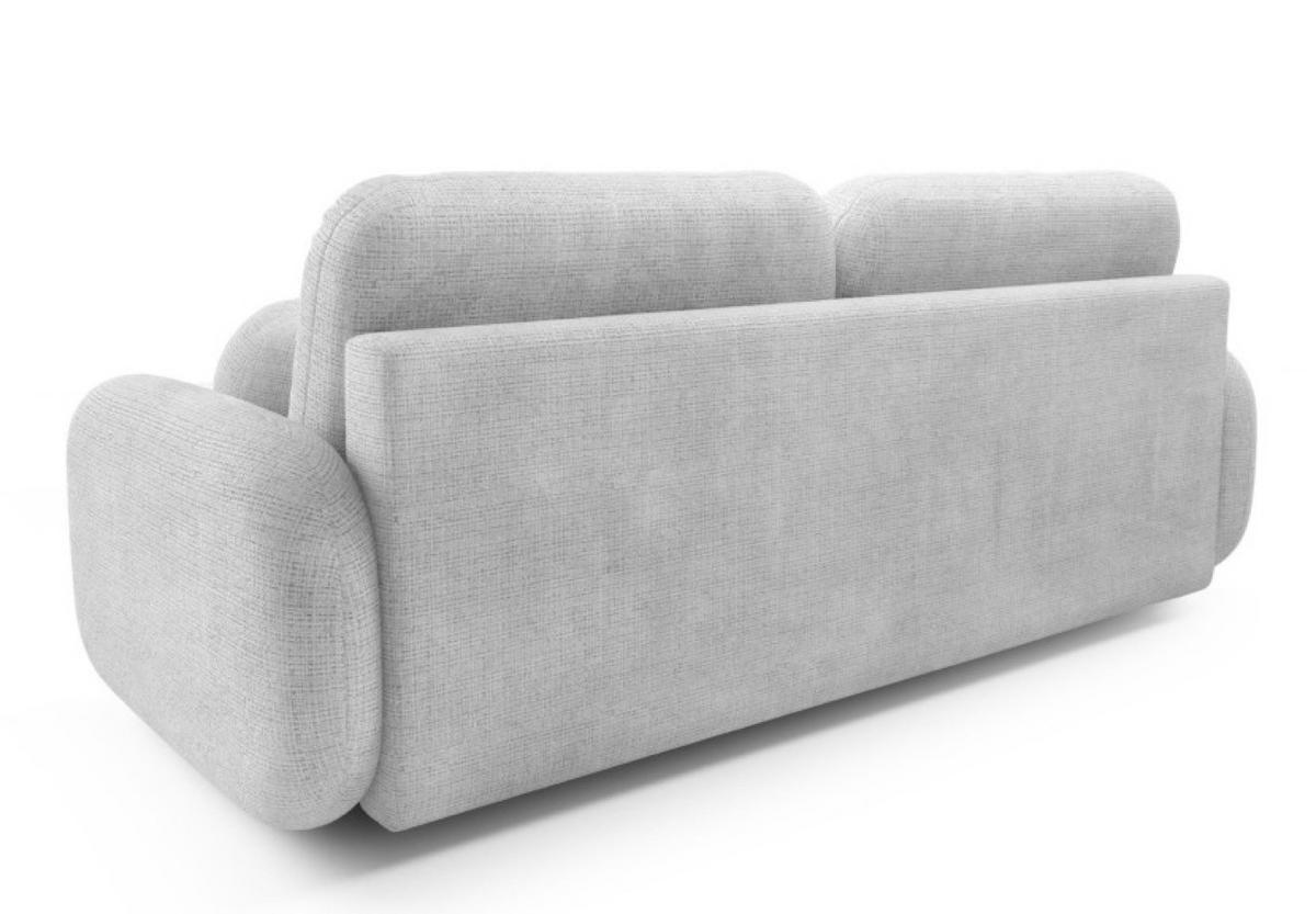 SOFA Cremona 81 LEON Mit Schlaffunktion - Hellgrau/Grau, Textil (220/90/92cm) - Sepro Meble