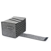 TELLERHALTER - Ca. 27 x 20 x 18 cm - für 8 Teller - aus Filz - Anthrazit - Grau, Kunststoff (20/18/27cm) - Dunedesign