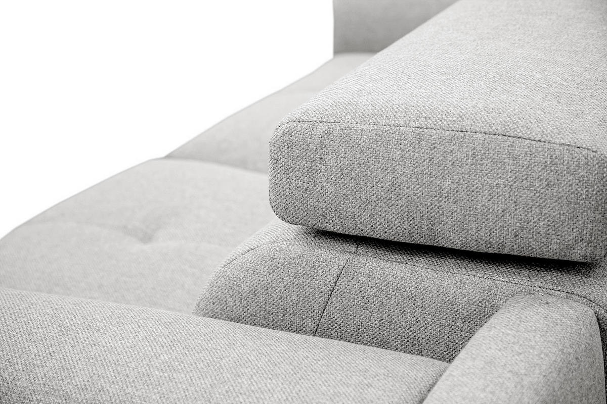 RELAXSOFA MATERA 3-Sitzer mit 2 Relaxfunktionen, hellgrau - Hellgrau/Schwarz, Holzwerkstoff/Textil (212/82/103cm) - Courtois Laville