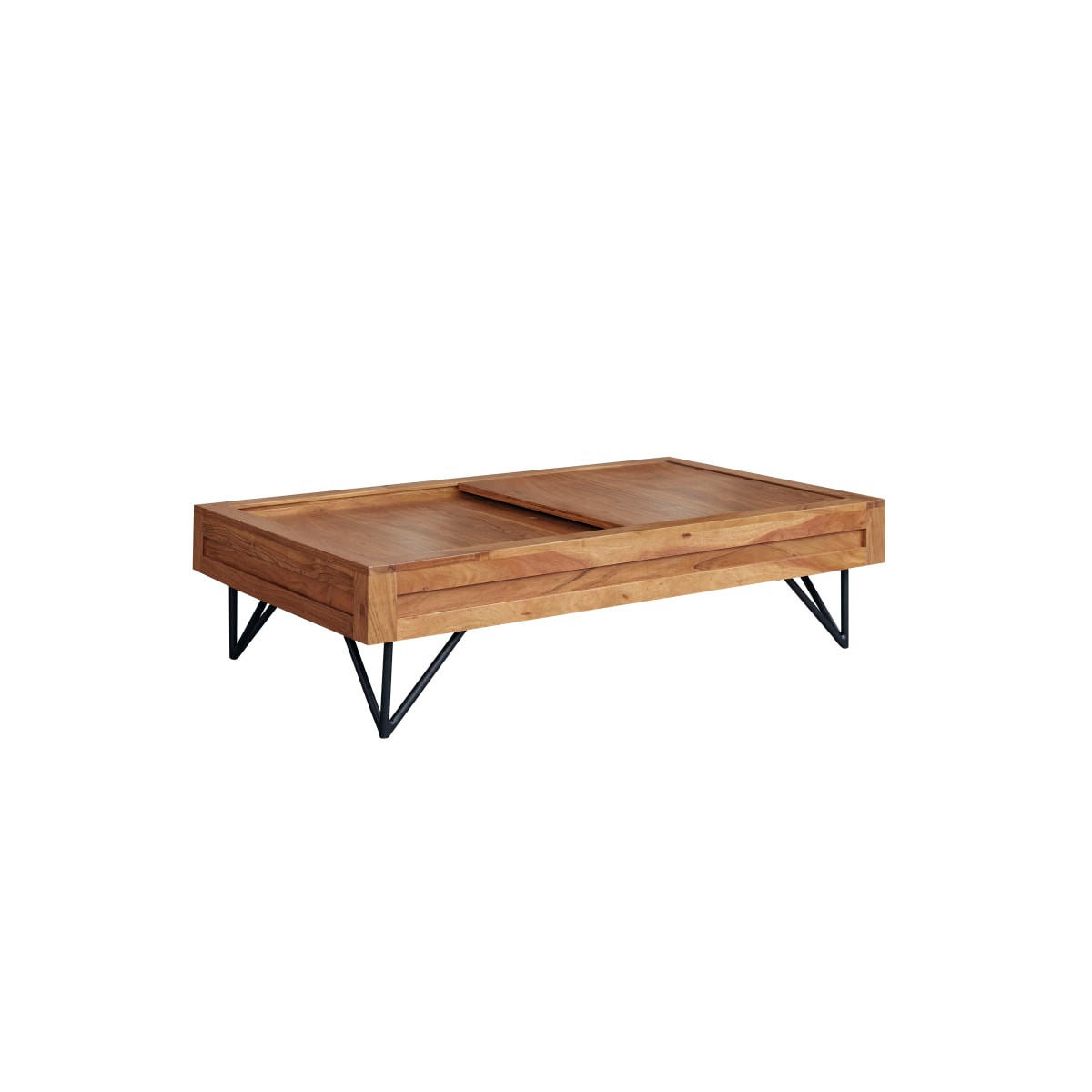 COUCHTISCH Bonnie Dunkelbraun aus Akazie - Dunkelbraun, Holz (68/120/30cm) - Tikamoon