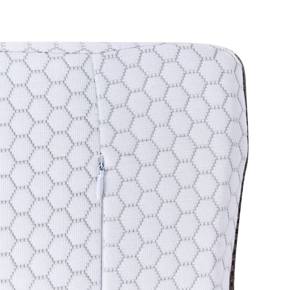 KOPFKISSEN Weiß 64/34 cm Sinai - Schwarz/Weiß, Textil (64/34cm) - Beliani