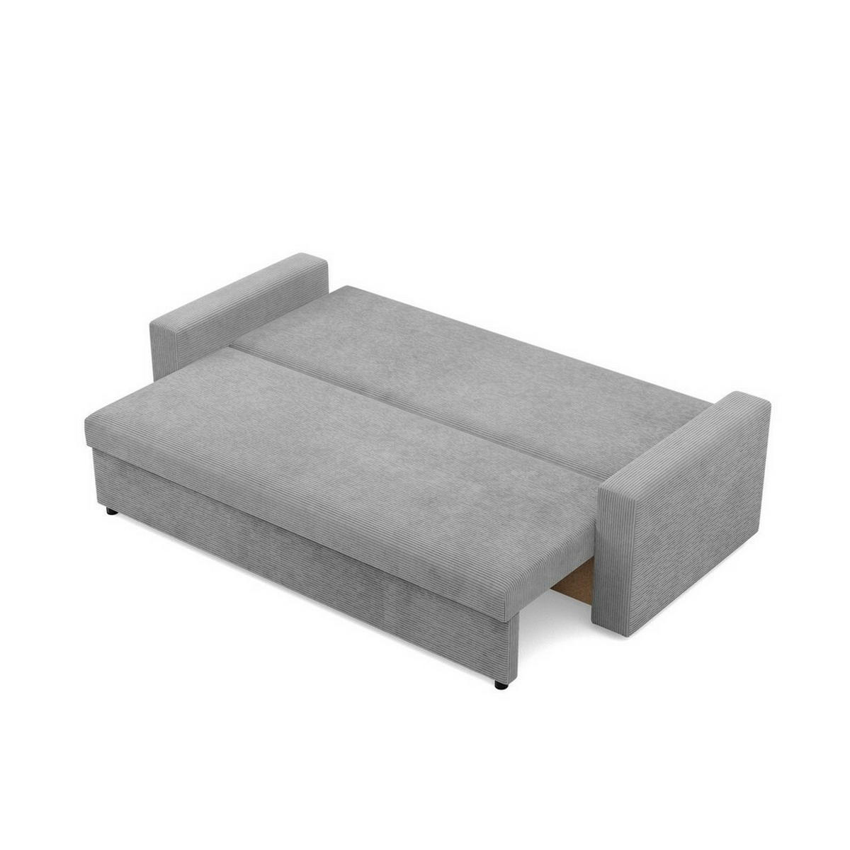 SOFA Neo mit gerader Armlehnen hellgrau - Hellgrau, Textil (220/92/92cm) - SIMKAM Furniture