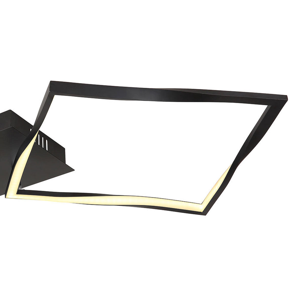 LED DECKENLEUCHTE Metall Schwarz - Schwarz, Metall (86.5/40/8.8cm) - Globo Lighting