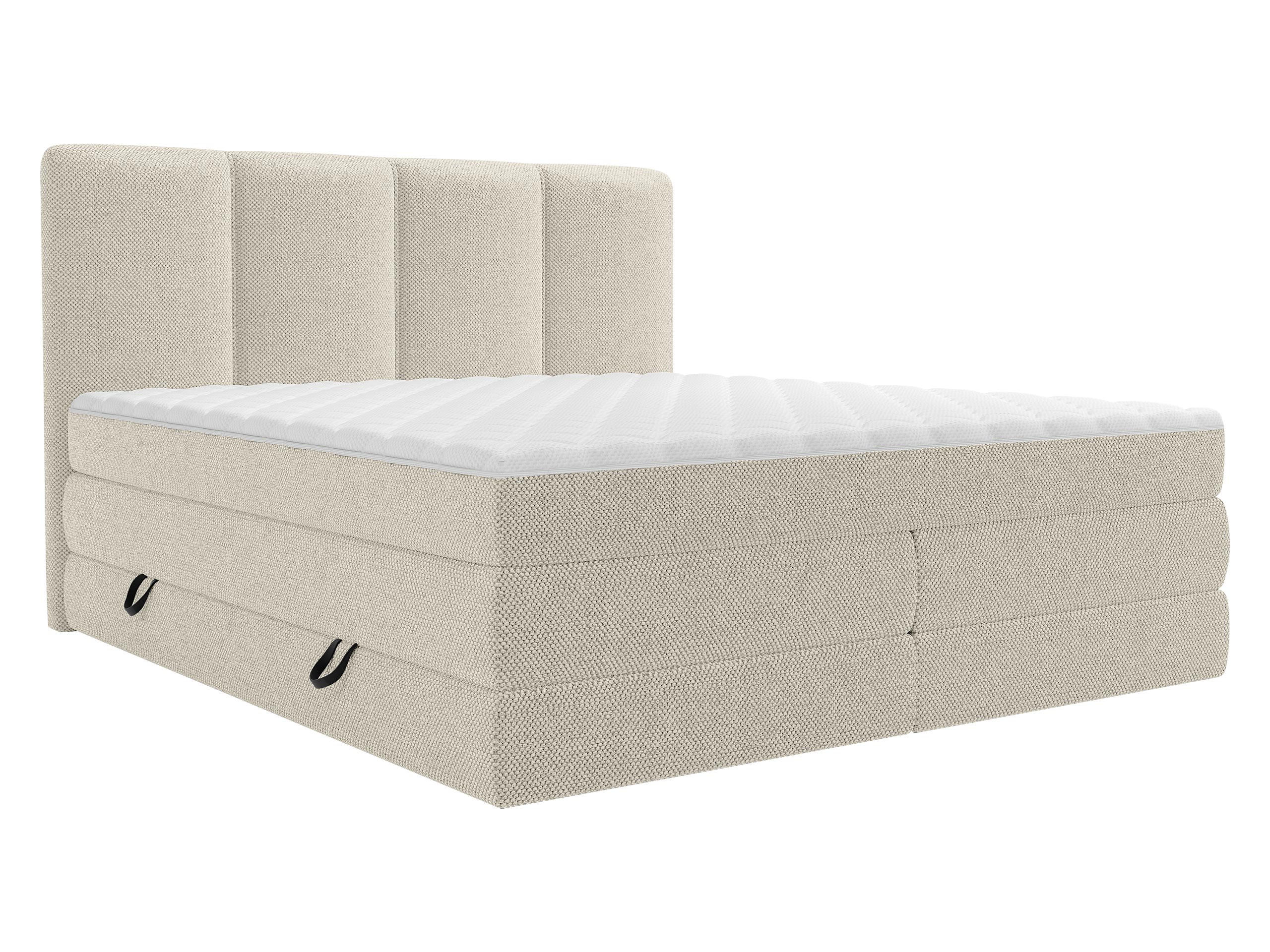 BOXSPRINGBETT Point - Hellgrau, Holz/Holzwerkstoff (140/200cm) - MIRJAN24