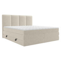 BOXSPRINGBETT Point - Hellgrau, Holz/Holzwerkstoff (140/200cm) - MIRJAN24