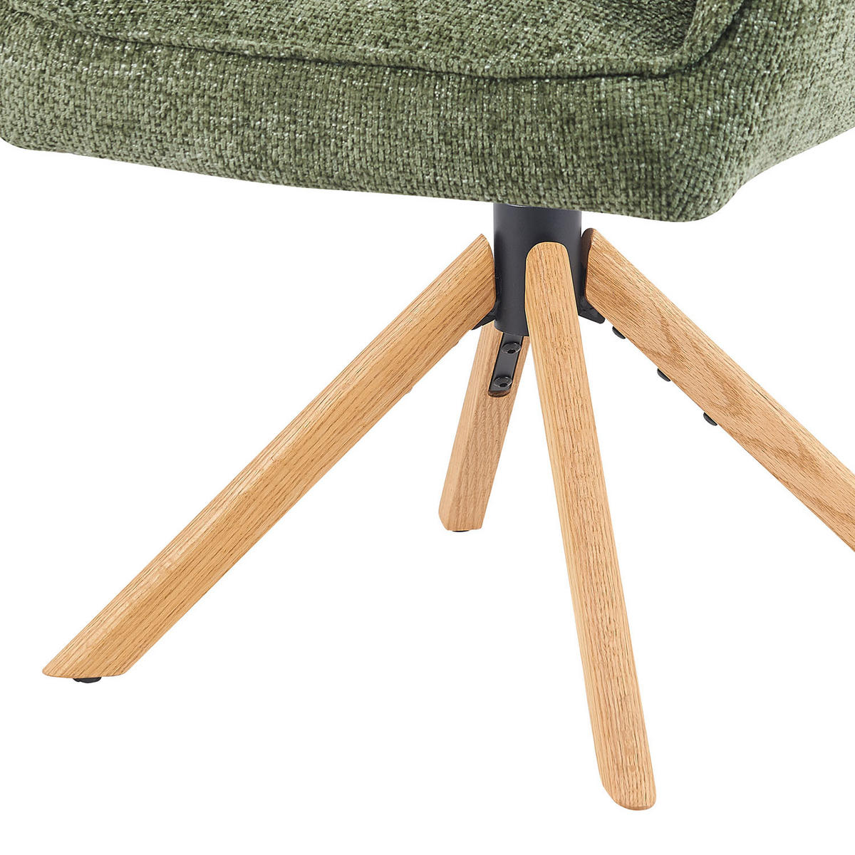 DREHSTUHL Mika-Ida - Honigeiche/Grün, Eichenholz/Holz (59/84/66cm) - DUBI Möbel