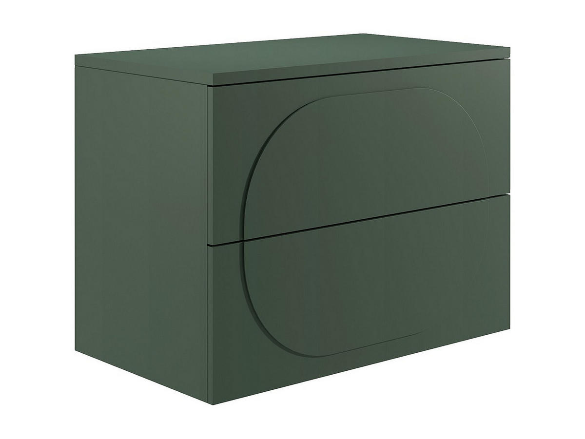 WASCHTISCHUNTERSCHRANK hängend + Ablage - Grün - 80 cm - VUTOMA - Grün, Holz (80/60/46cm) - Vente-Unique