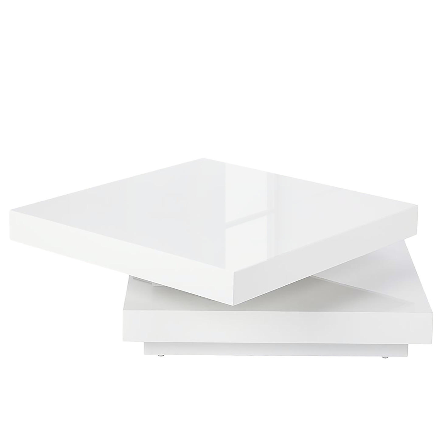 COUCHTISCH - Hochglanz Weiß - Weiß Hochglanz, Holzwerkstoff (75/75/30cm) - home24