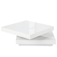 COUCHTISCH - Hochglanz Weiß - Weiß Hochglanz, Holzwerkstoff (75/75/30cm) - home24