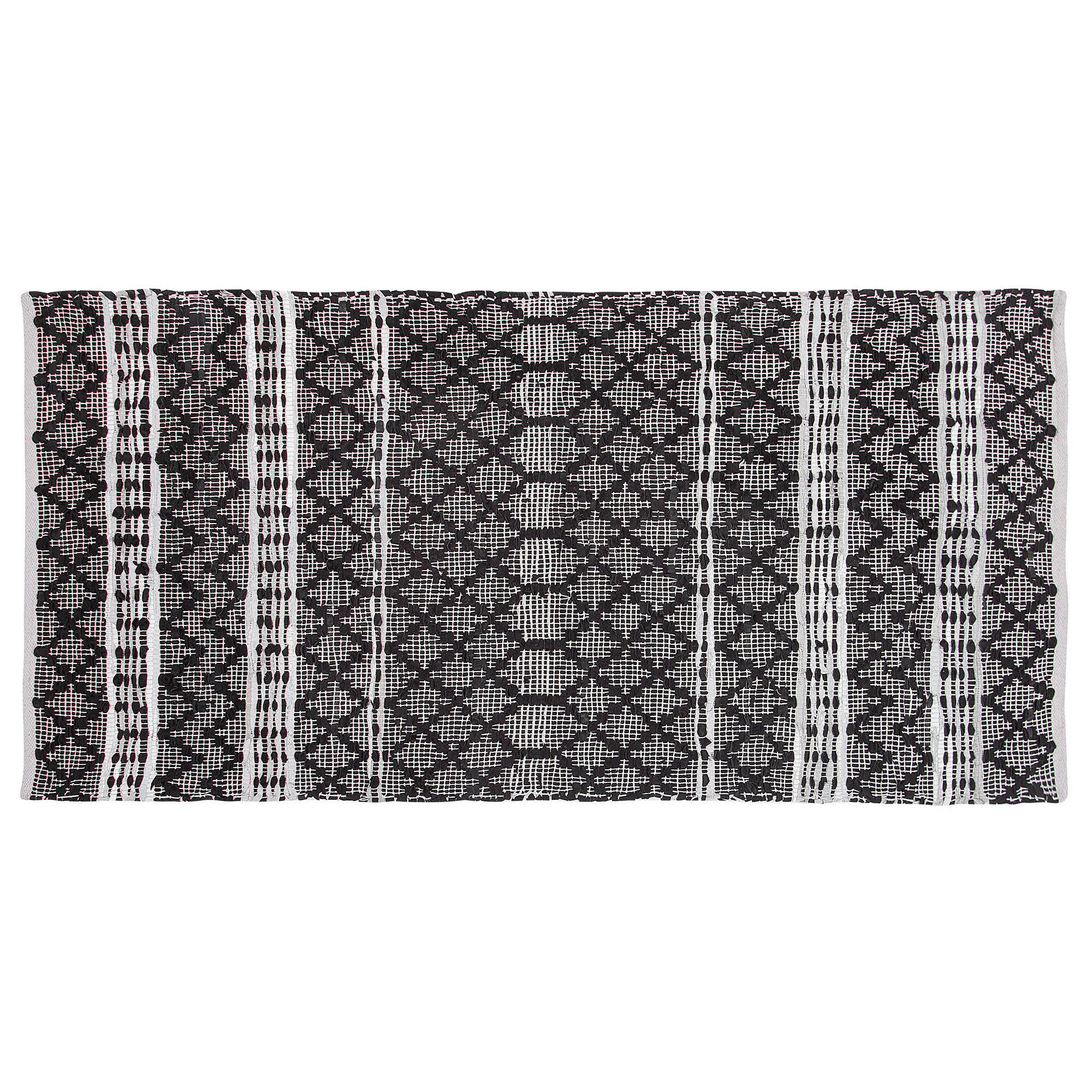 KOBEREC pletený Fehimli 150/80 cm - černá, kožešina (80/150cm) - Beliani