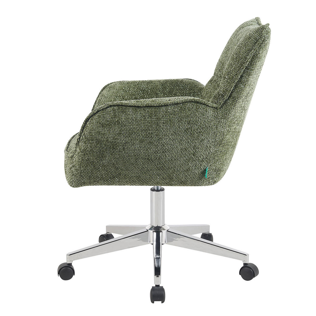 BÜROSTUHL Mika-Tabea - Chromfarben/Grün, Textil/Metall (59/81/66cm) - DUBI Möbel