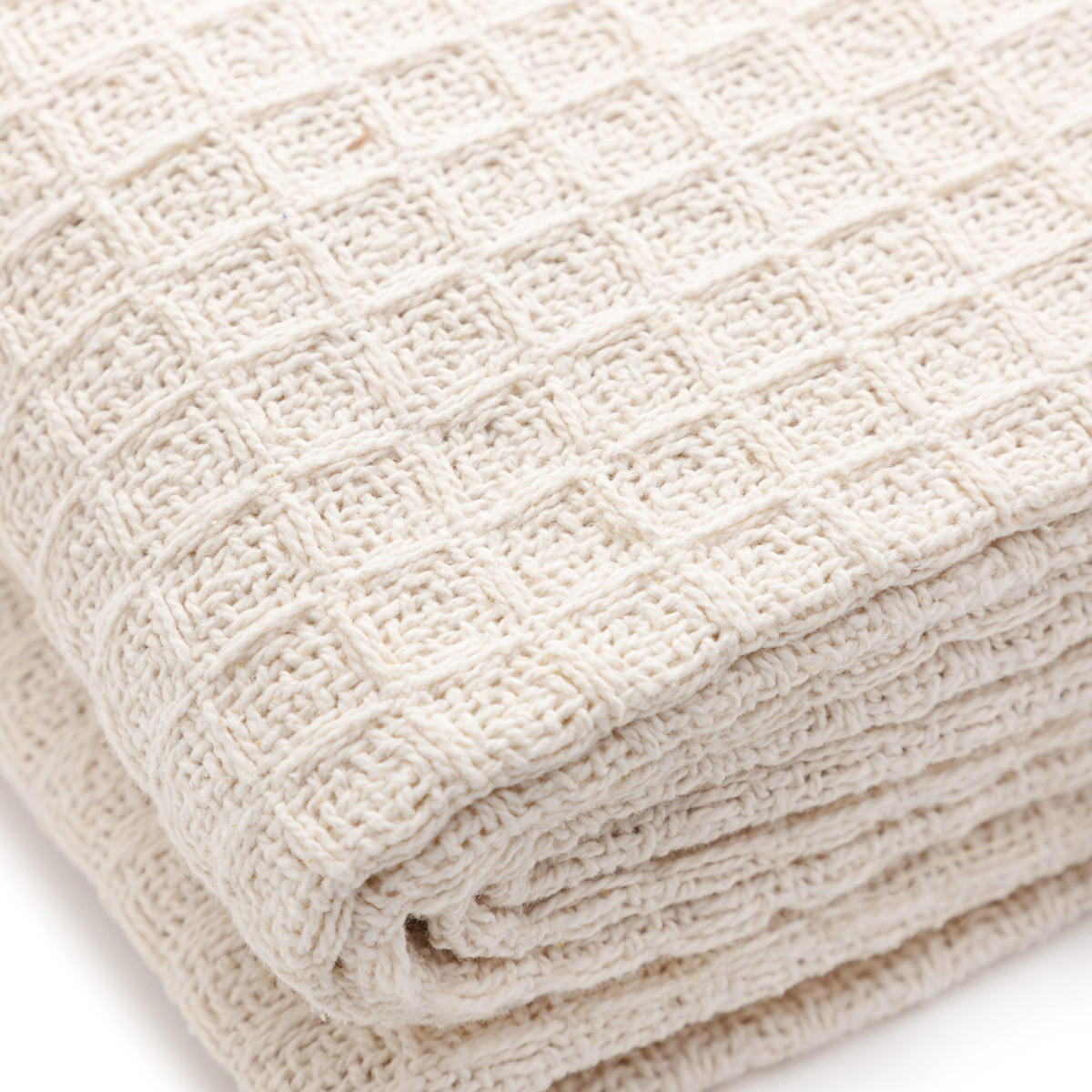 DECKE Vaffel beige 130/170 cm - Beige, Textil (130/170cm) - Homla