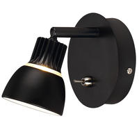 LED WANDLEUCHTE RADIATE Schwarz - Schwarz, Metall (9/10/9cm)