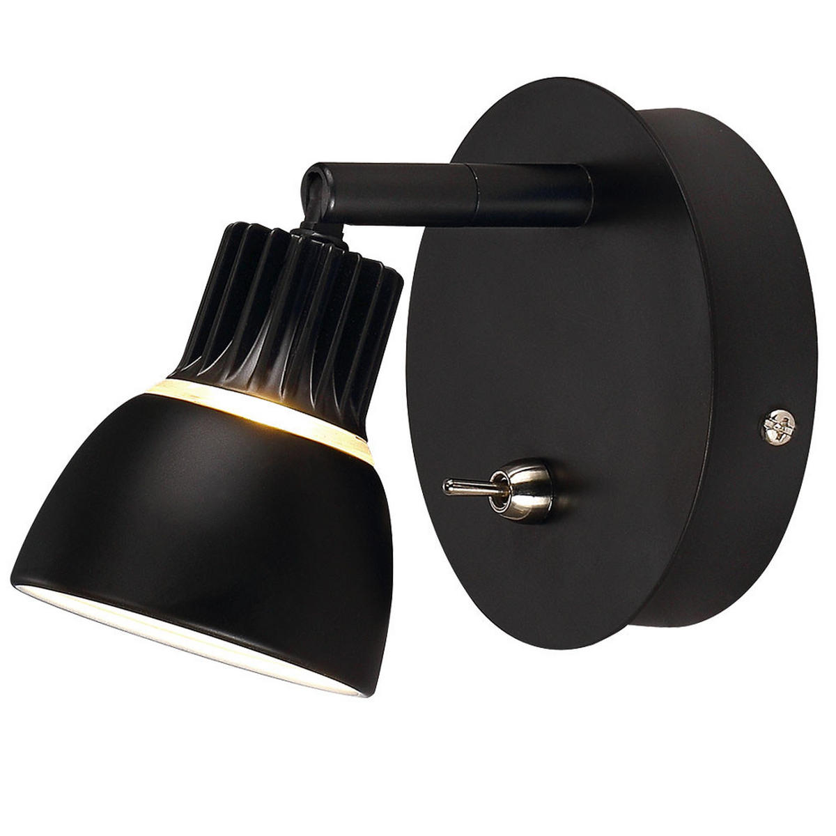 LED WANDLEUCHTE RADIATE Schwarz - Schwarz, Metall (9/10/9cm)