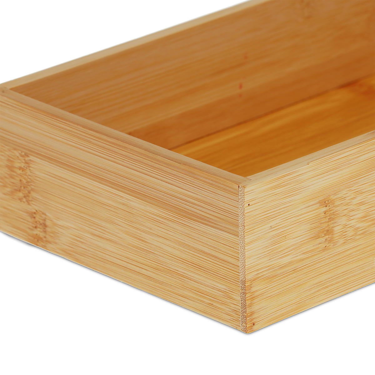 ORDNUNGSBOX - Hellbraun, Holz/Holzwerkstoff (30/6/15cm) - Relaxdays