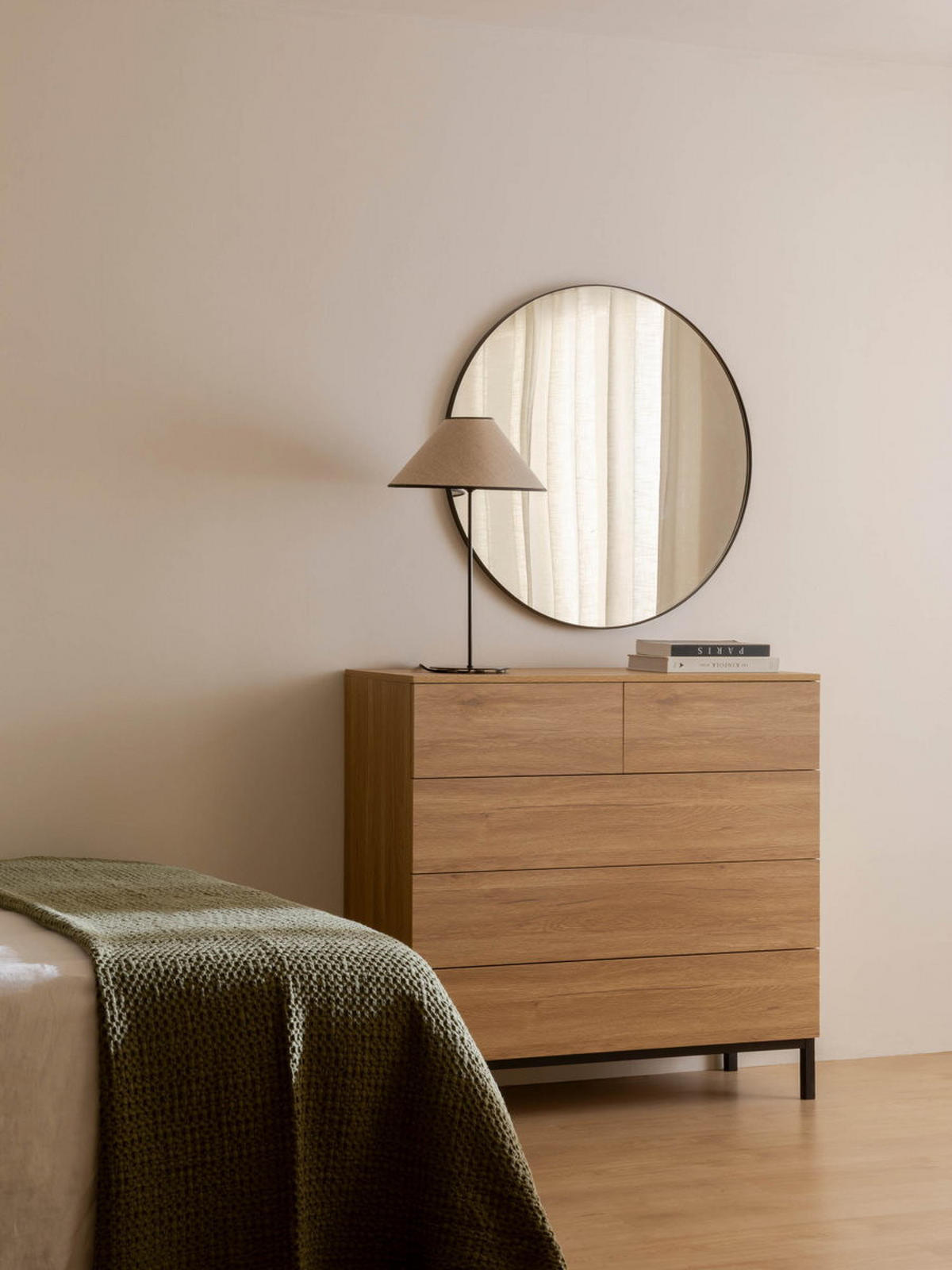 KOMMODE Kolb Natur 100 cm x 96 cm - Braun, Holzwerkstoff (100/96/40cm) - Kenay Home