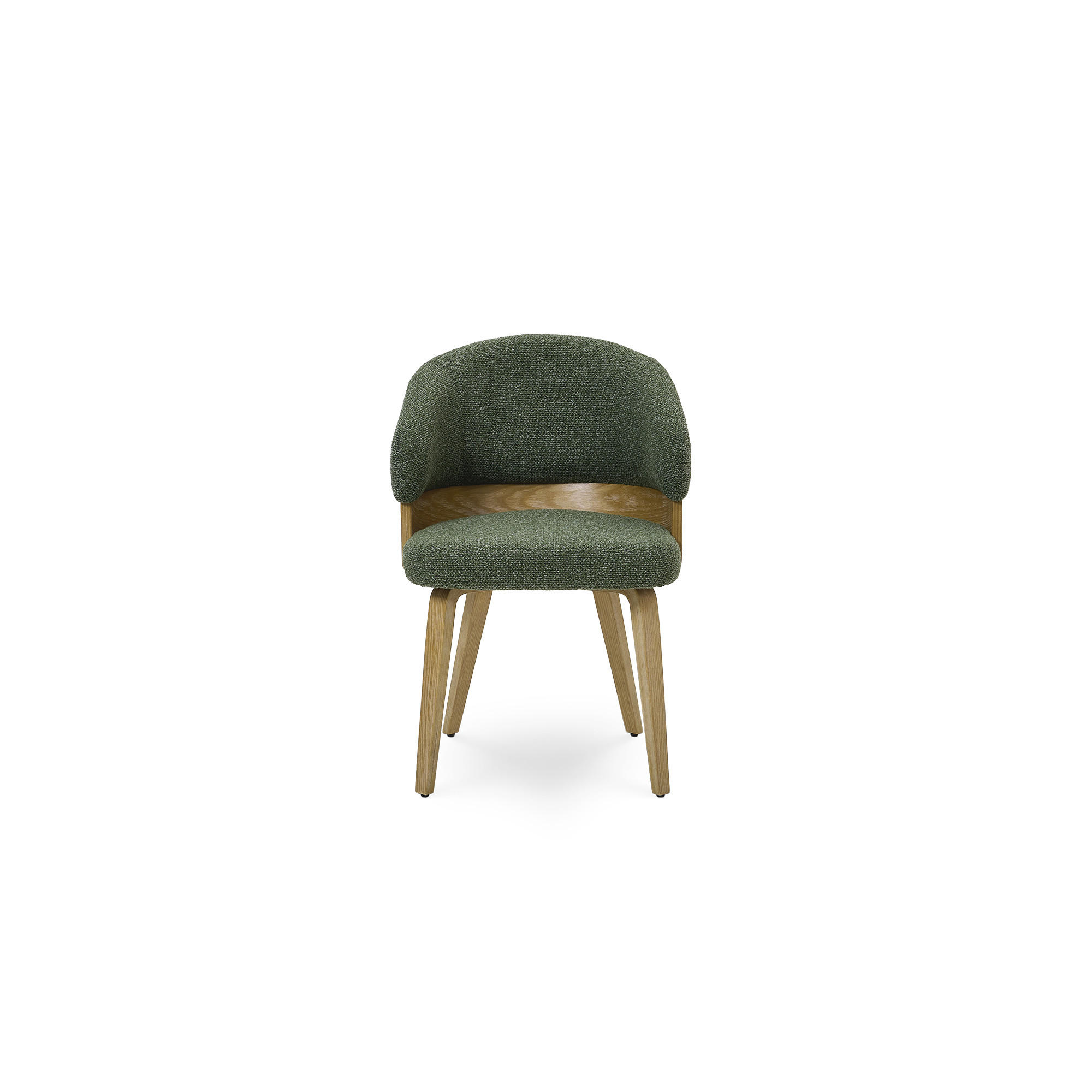 ESSZIMMERSTUHL SERENE COCOON aus Sperrholz und Stoff 57x61,5x80,5 - Smaragdgrün, Holz/Textil (61.5/80.5/57cm) - Elementi