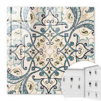 SCHLÜSSELBOX Weiß 30x30 cm – Türöffnung nach rechts - Türkisfarbener Schmuck - Beige, Metall (30/30/5cm) - TULUP