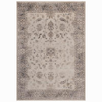 TEPPICH Kurzflor, waschbar, mit floralen Ornamenten, aus Polyester, VERNANTE in Beige-Grau, 120 x 170 cm - Beige, Textil (120/170cm) - KADIMA DESIGN