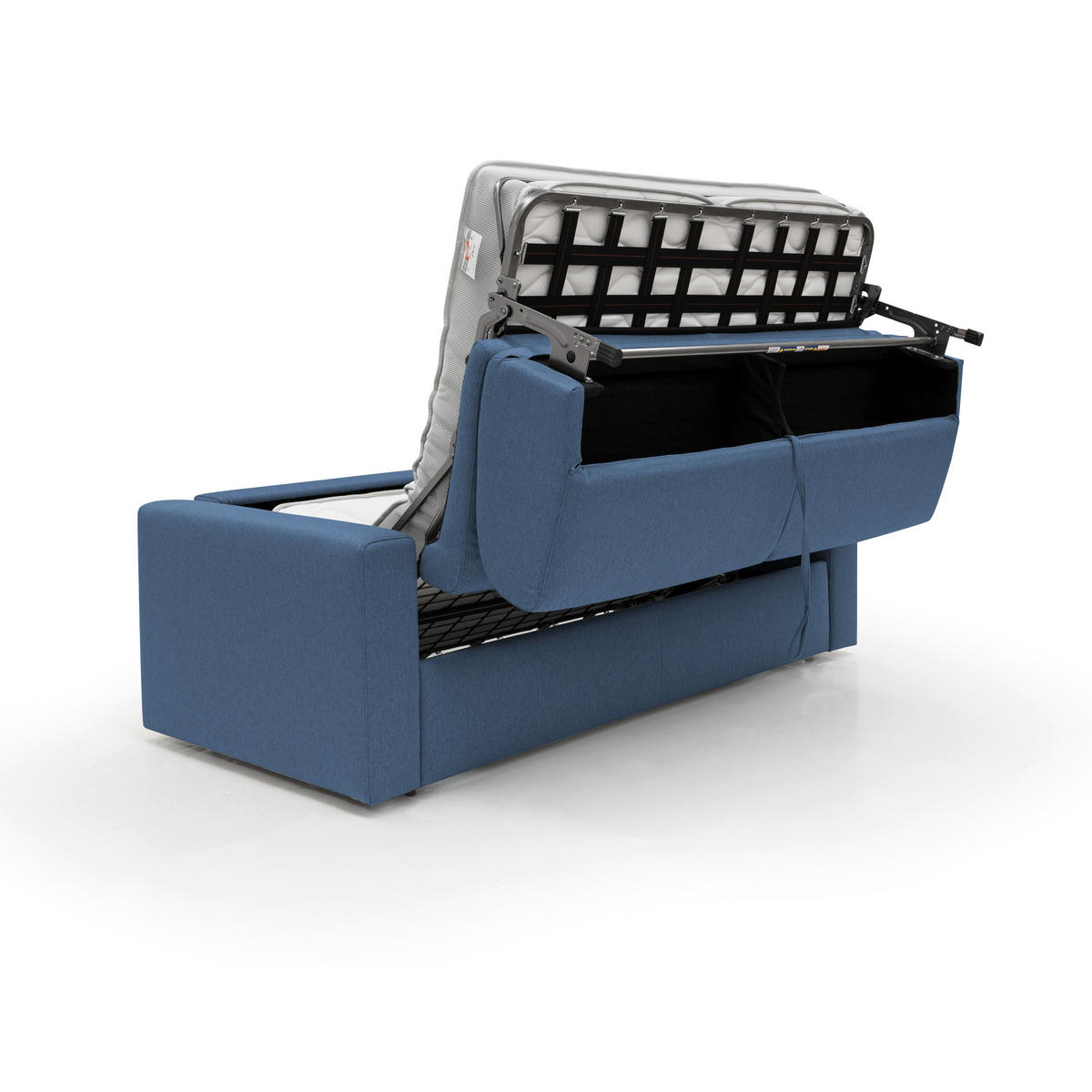 SCHLAFSOFA Kansas - Blau, Textil (212/92/95cm) - Divani.store